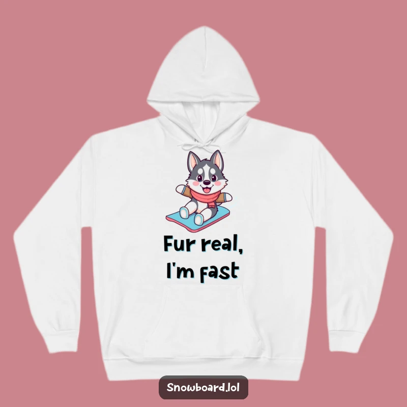 Funny Husky Snowboarding Hoodie: Cozy Up With Snowy Paws Gift