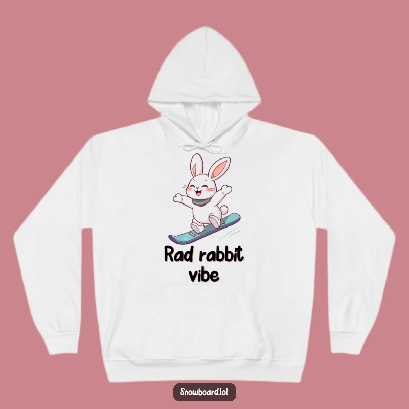 Funny Snowboard Rabbit Hoodie - Cozy & Energetic Jump, Awesome Funny Gift!