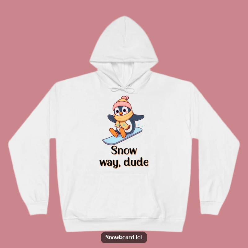 Funny Penguin Snowboard Hoodie: Cozy Happy Whistler, Warm Winter Gift