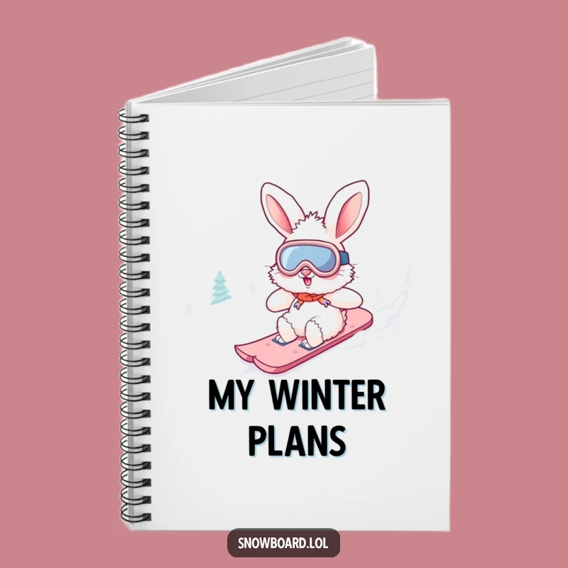 Funny Bunny Snowboard Notebook: Journal Bunny Design for a Hilarious Gift!