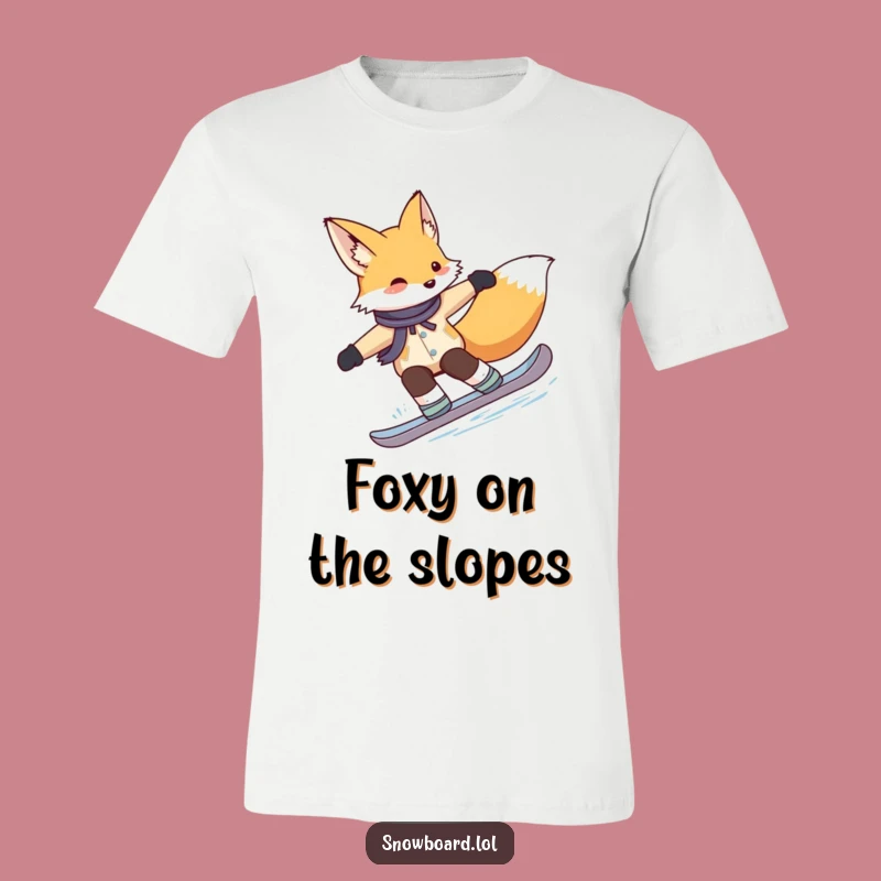 Funny Fox Snowboarding T-Shirt: Stylish Rider Winter Fun Gift